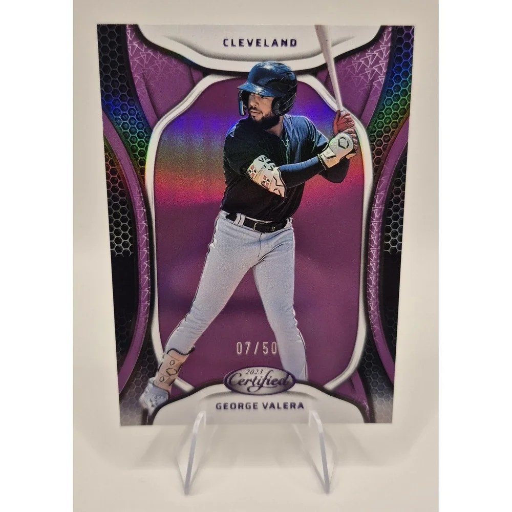 2023 Chronicles Certified George Valera #23 Mirror Purple /50 (RC) Current#Match